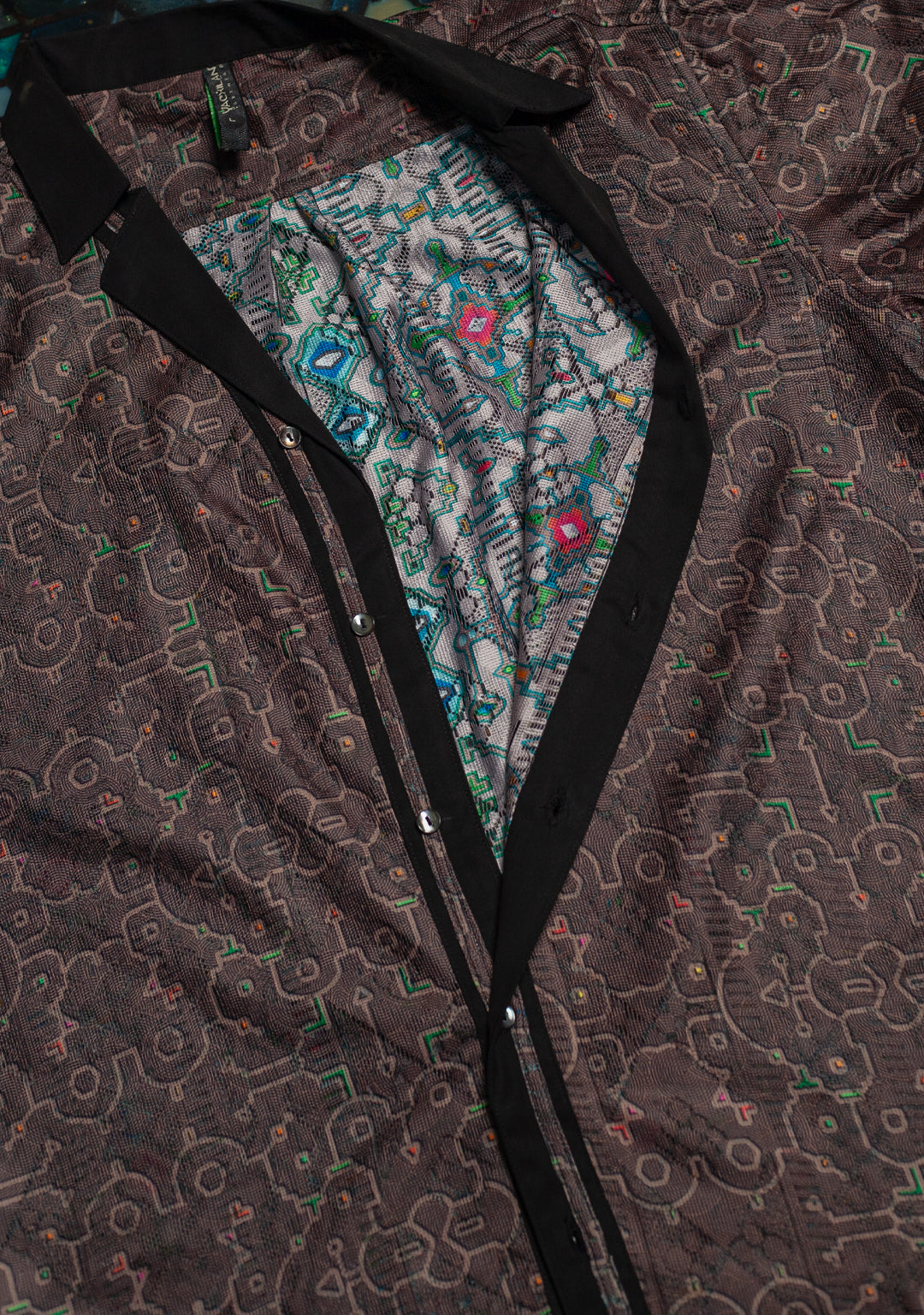 Shirt Men DOLCE Half Sleeves / Lace Black Border - REBIRTH OF IKARO Earth